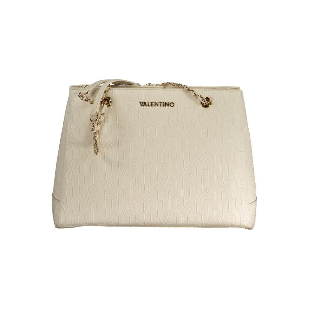 Valentino Bags White Polyethylene HandbagBAG 2 CHAIN SHOULDER HANDLES, 2 COMPARTMENTS, 1 CENTRAL POCKET, 2 INTERNAL POCKETS, CONTRASTING DETAILS, ZIP AND BUTTON CLOSURE, LOGO