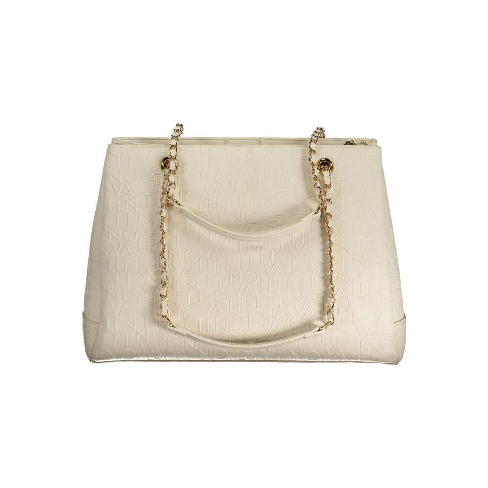 Valentino Bags White Polyethylene HandbagBAG 2 CHAIN SHOULDER HANDLES, 2 COMPARTMENTS, 1 CENTRAL POCKET, 2 INTERNAL POCKETS, CONTRASTING DETAILS, ZIP AND BUTTON CLOSURE, LOGO