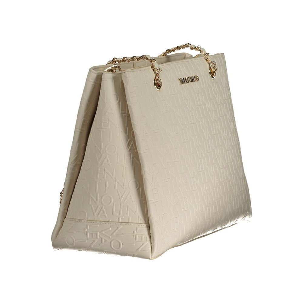 Valentino Bags White Polyethylene HandbagBAG 2 CHAIN SHOULDER HANDLES, 2 COMPARTMENTS, 1 CENTRAL POCKET, 2 INTERNAL POCKETS, CONTRASTING DETAILS, ZIP AND BUTTON CLOSURE, LOGO