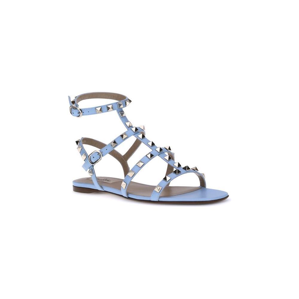 Valentino Garavani Rockstud Sandals 1728,72470364320,EU36.5/US6.5,EU36/US6,EU37.5/US7.5,EU37/US7,EU38.5/US8.5,EU38/US8,EU39/US9,EU40/US10,EU41/US11,Light Blue,New with tags,Sandals - Women - Shoes,Shoes,Valentino Garavani,Women,Women - Shoes Valentino Gar