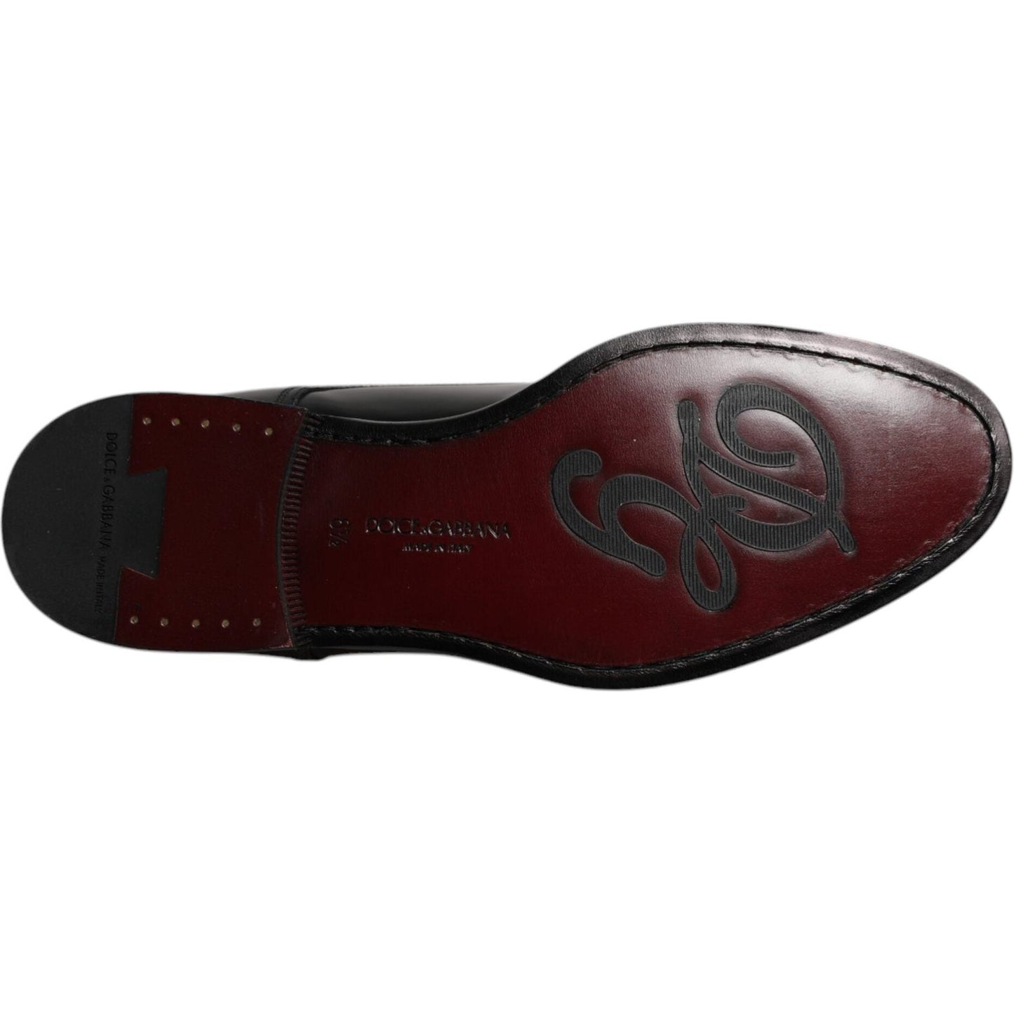 Dolce & Gabbana Black Calfskin Leather Derby Lace Up Formal Dress Shoes