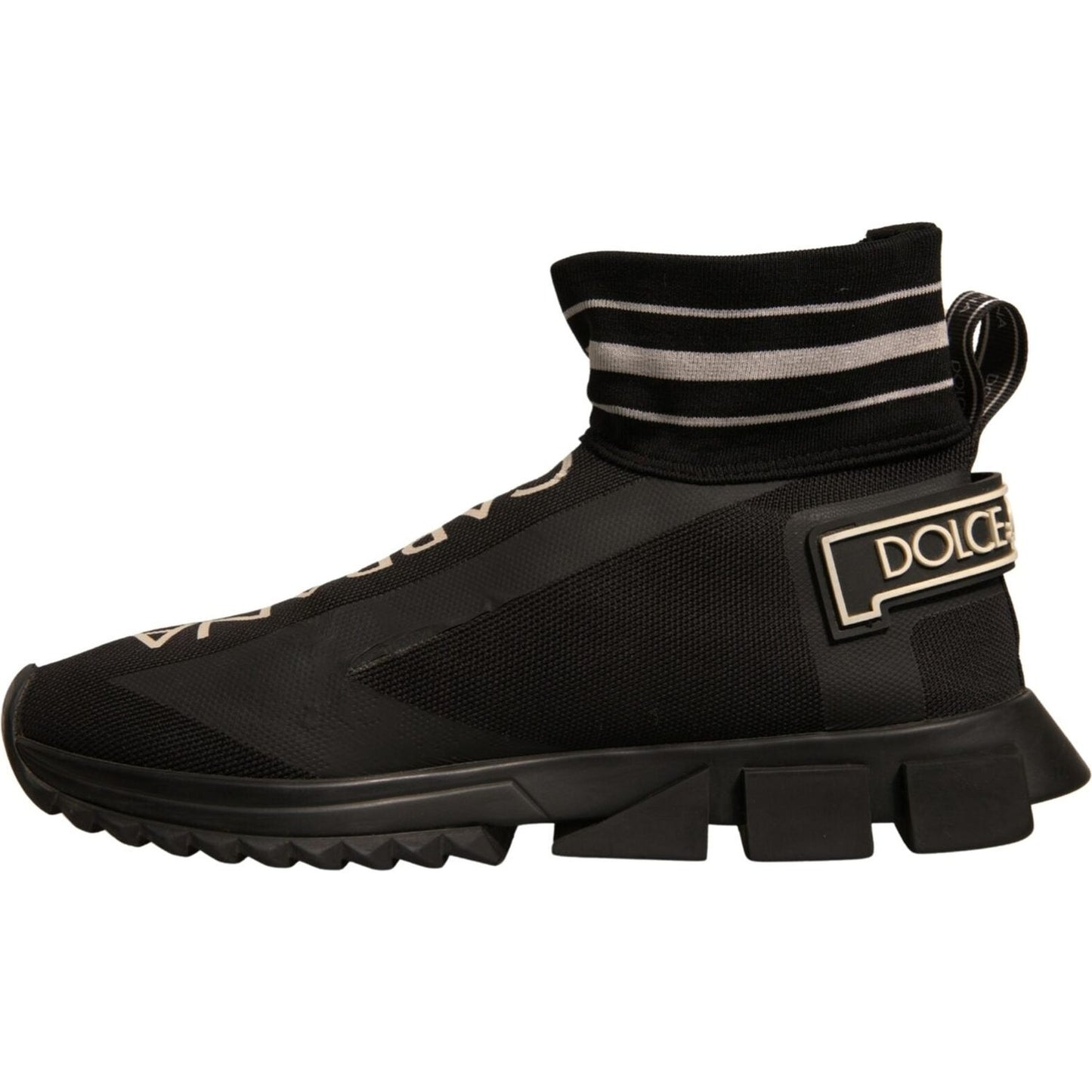 Dolce & Gabbana Black White High Top Sorrento Sneakers Shoes