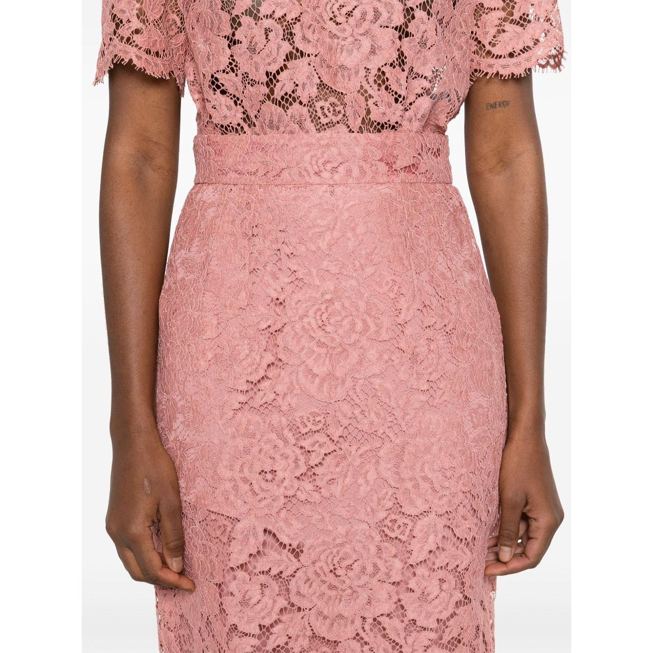 Dolce & Gabbana midi skirt in light pink