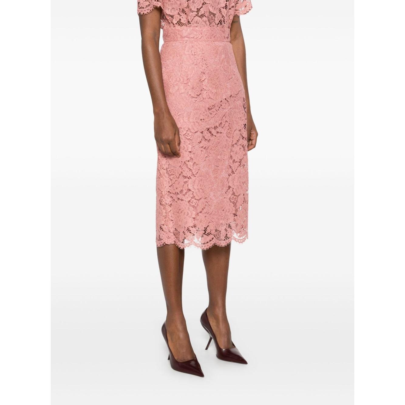 Dolce & Gabbana midi skirt in light pink