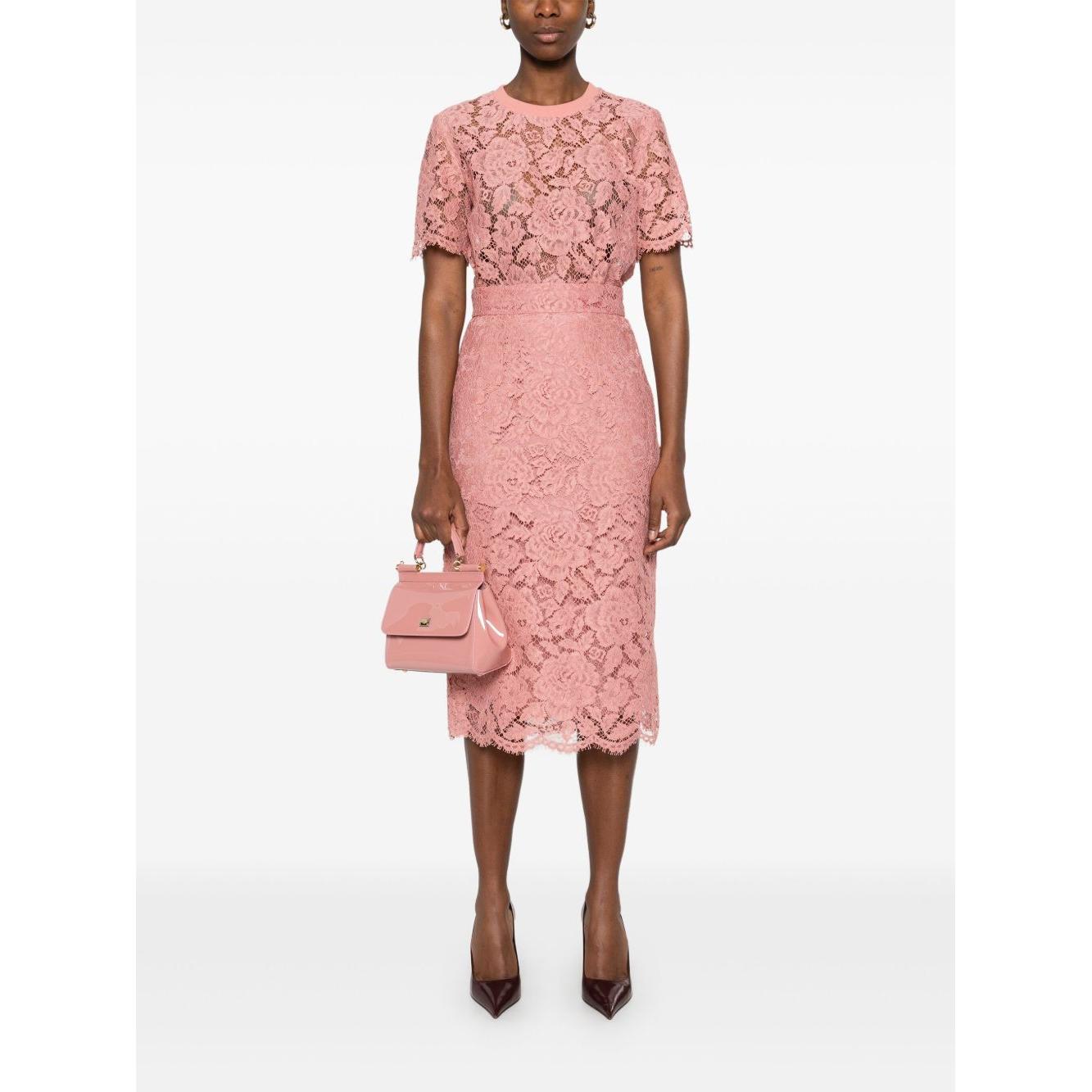 Dolce & Gabbana midi skirt in light pink