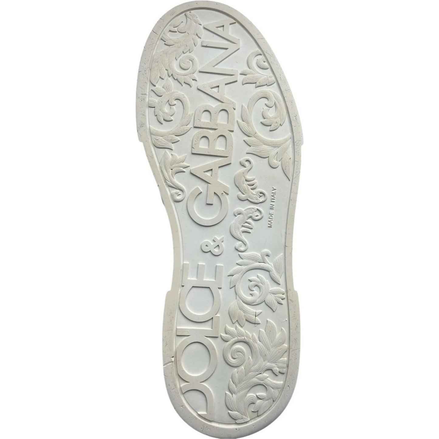 Dolce & Gabbana White Leather DG Logo Low Top Sneaker Shoes