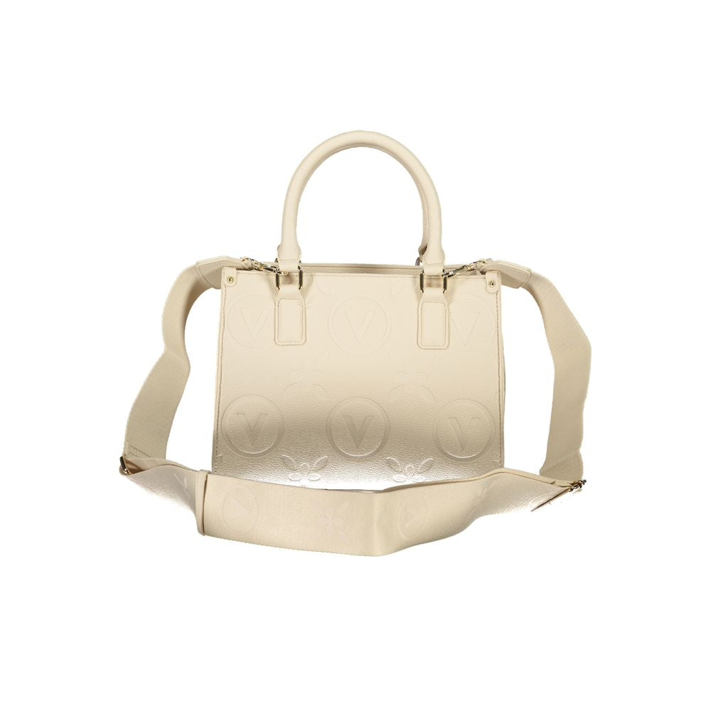 Valentino Bags beige polyethylene women handbag with elegant handles and adjustable shoulder straps