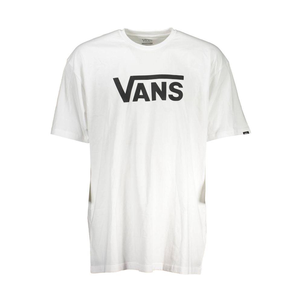 Vans White Cotton Men's T-Shirt featuring the iconic logo, soft and breathable for everyday comfort and skater-chic style.