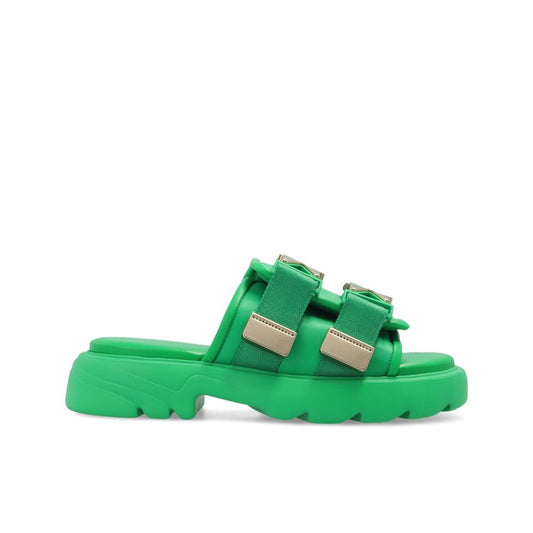 Bottega Veneta Bicolor Nylon Slides