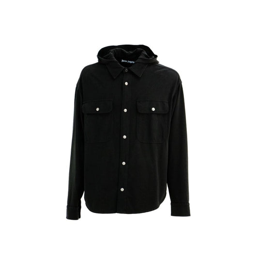 Palm Angels Black Cotton Shell Jacket