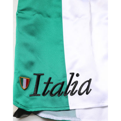 Dolce & Gabbana Multicolor Italia Polyester Bermuda Shorts