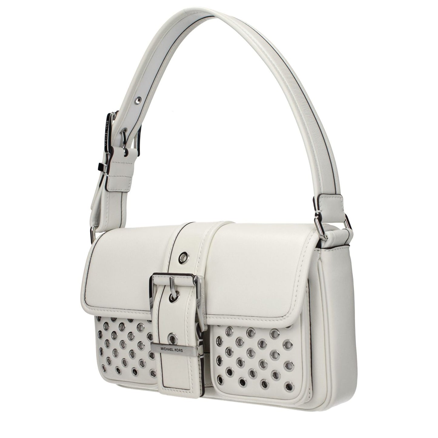 Michael Kors White Leather Shoulder Bag 1728,75667636384,Bags,Michael Kors,New with tags,Shoulder Bags - Bags,White,Women