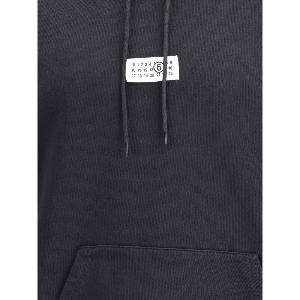 MM6 Black Cotton Sweatshirt