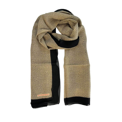 Borbonese Black Silk Women Scarf