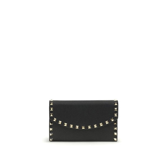 Valentino Garavani Black Calf Leather Bos Taurus Wallet