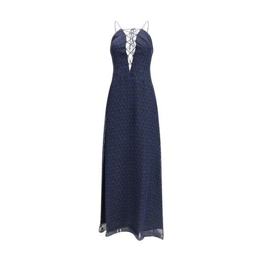 Kristina Ti Blue Silk Casual Dress
