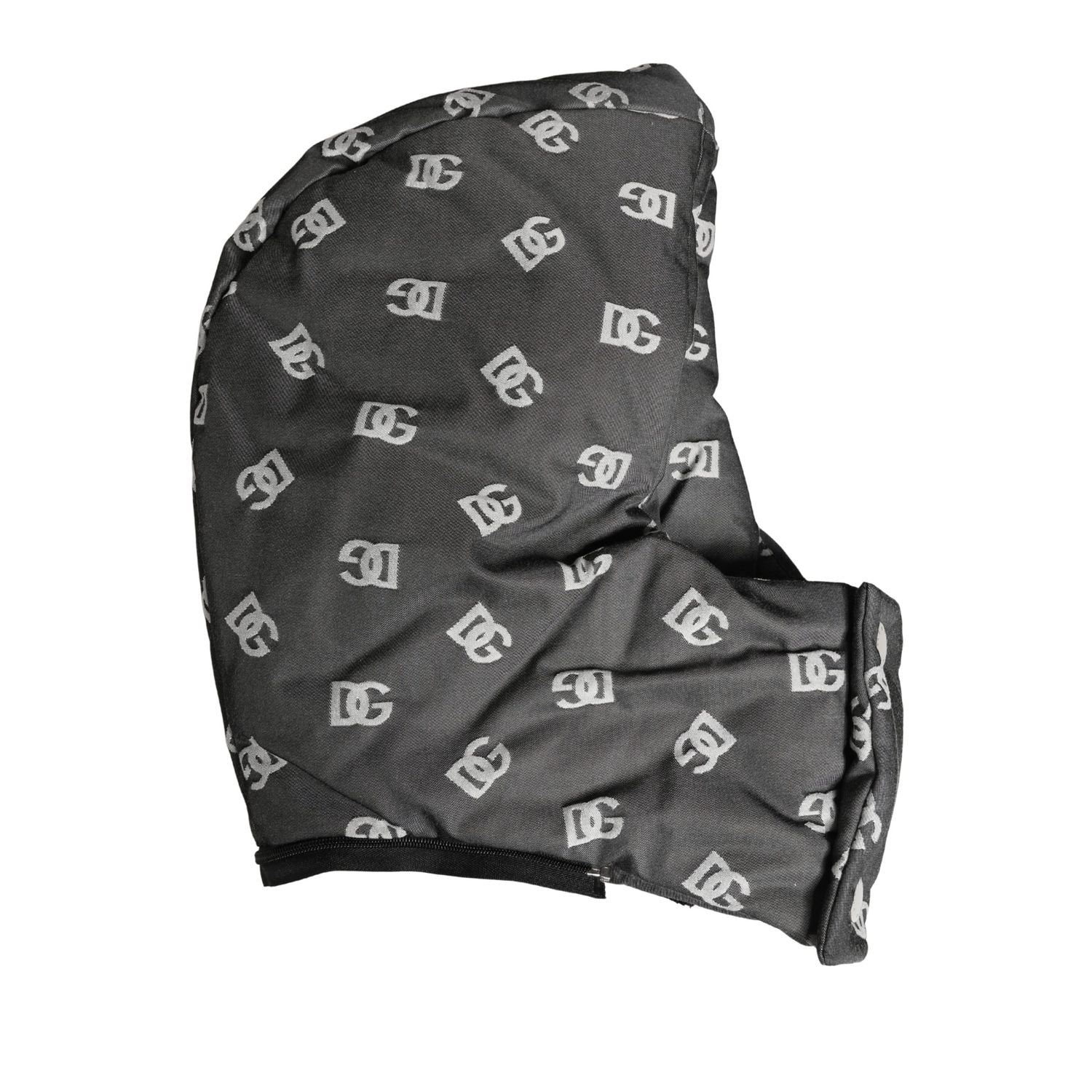Dolce & Gabbana Black Logo Print Whole Head Wrap Capello Hat