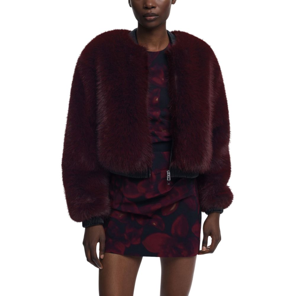 Desigual Bordeaux Polyester Jacket