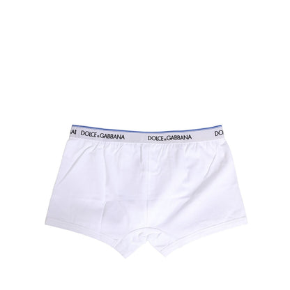 Dolce & Gabbana White Logo Waistband Regular Boxer Underwear