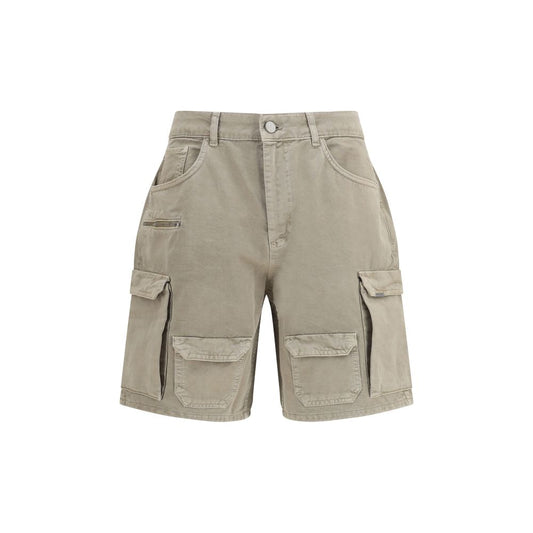 Represent Beige Cotton Bermuda Shorts