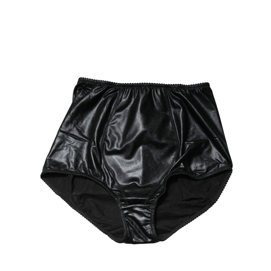 Dolce & Gabbana Black Silk Blend High Waist Girdle Panty Underwear