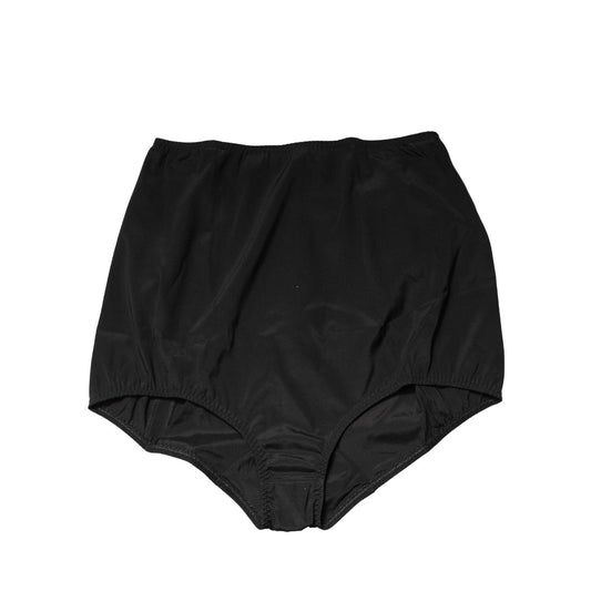 Dolce & Gabbana Black Silk Blend High Waist Girdle Panty Underwear