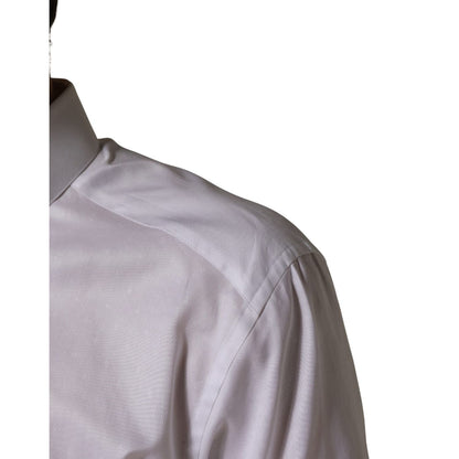Dolce & Gabbana White Cotton Short Sleeves Button Down Shirt