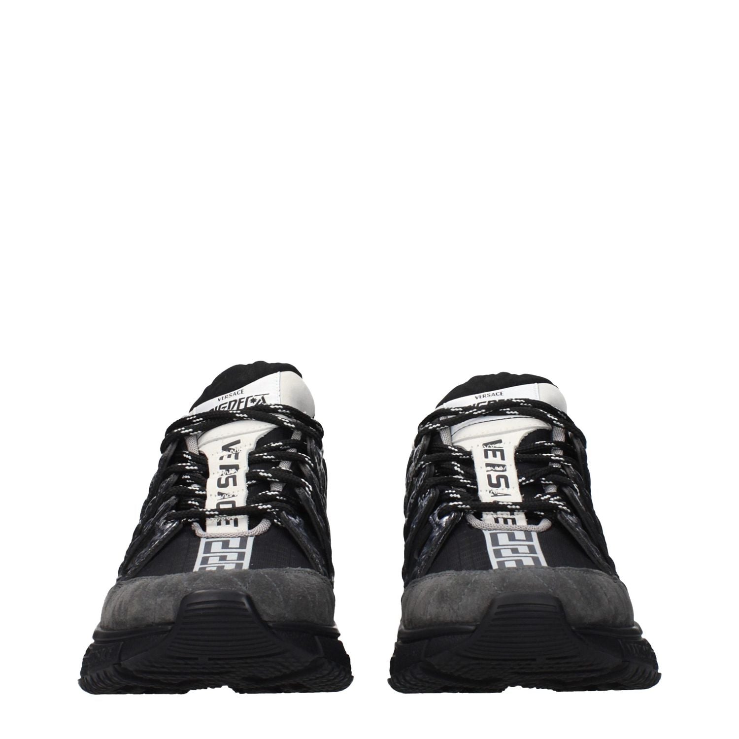 Versace Black Fabric Athletic Sneakers