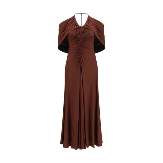 Self-Portrait Brown Viscose Casual Dress