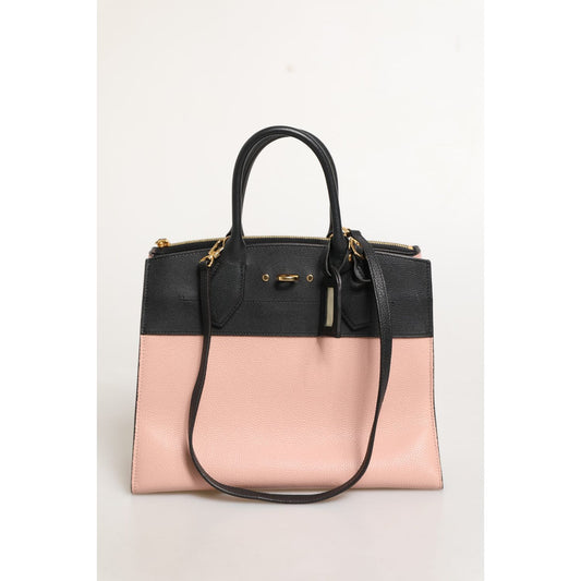 Louis Vuitton Pink and Black Leather City Steamer Leather Handbag
