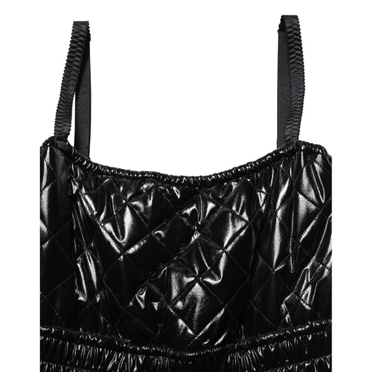 Dolce & Gabbana Black Sleeveless Romper Jumpsuit Dress