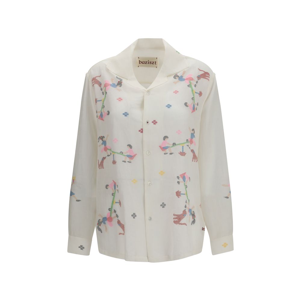 Baziszt White Cotton Shirt