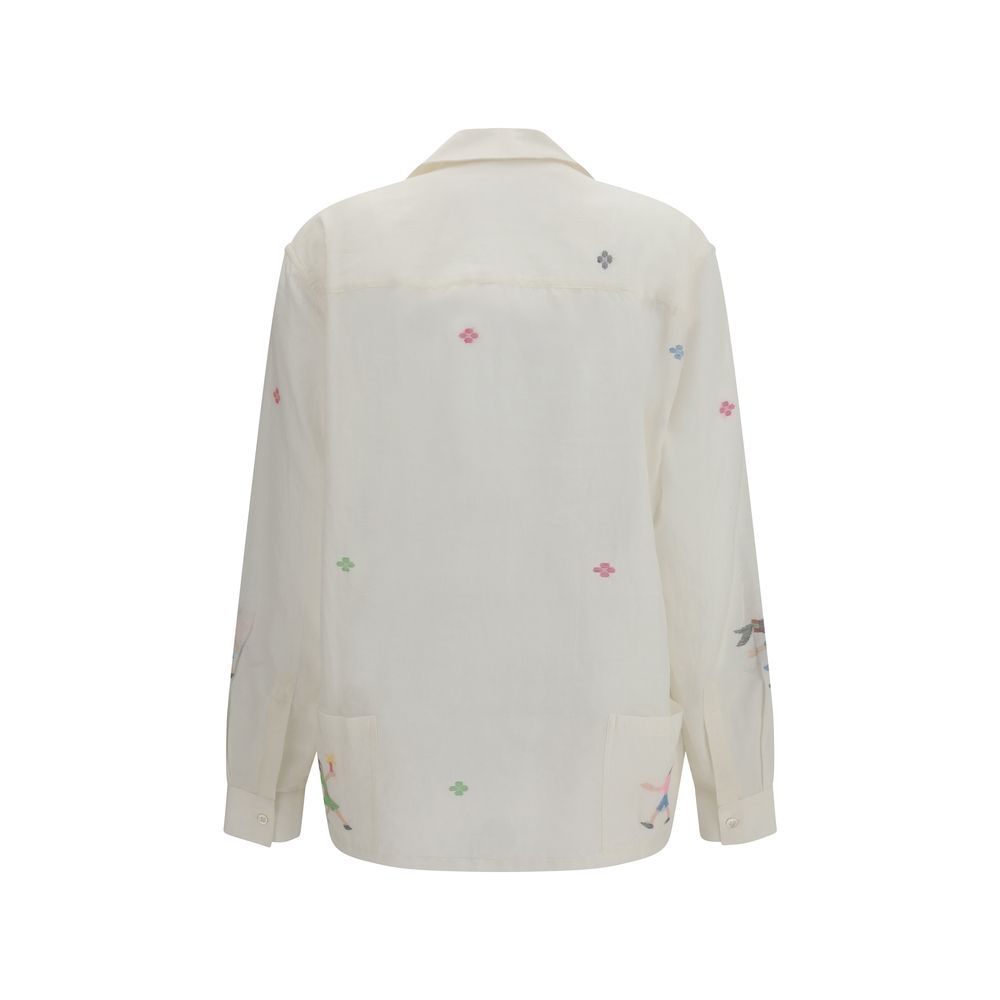 Baziszt White Cotton Shirt
