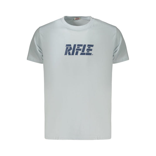 Rifle Light Blue Cotton Men's T-Shirt