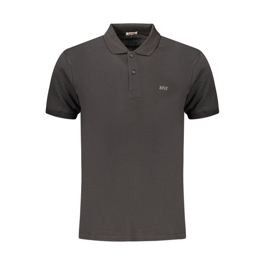 Rifle Black Cotton Men's Polo Shirt