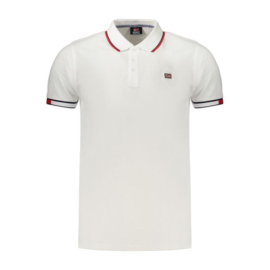 Norway 1963 White Cotton Men's Polo Shirt