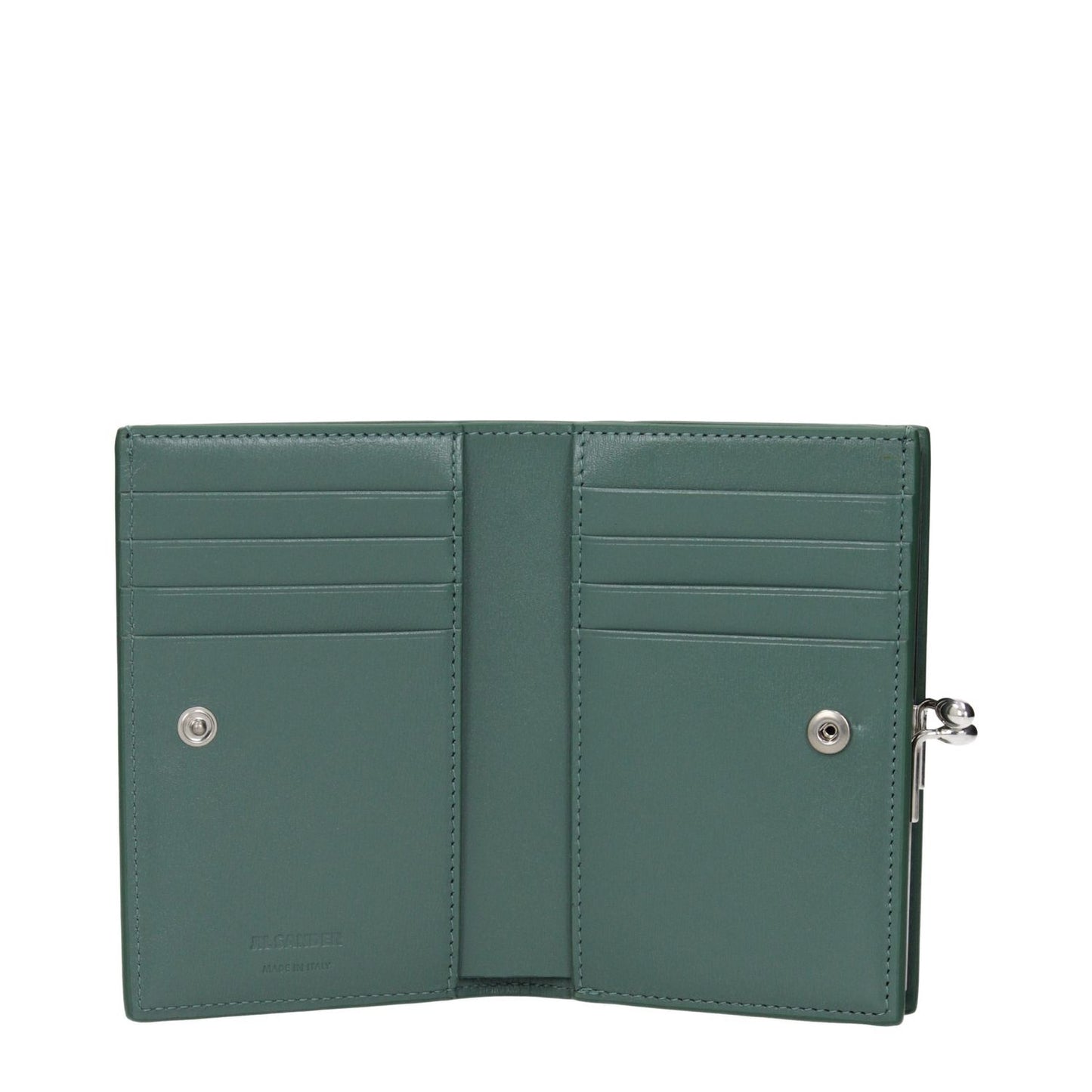 Jil Sander Green Leather Wallet