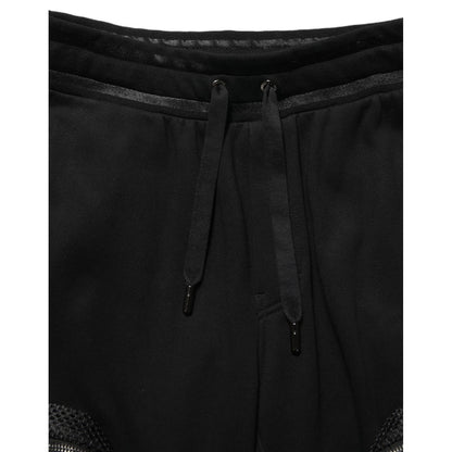 Dolce & Gabbana Black Mid Waist Cargo Jogger Sweatpants Pants