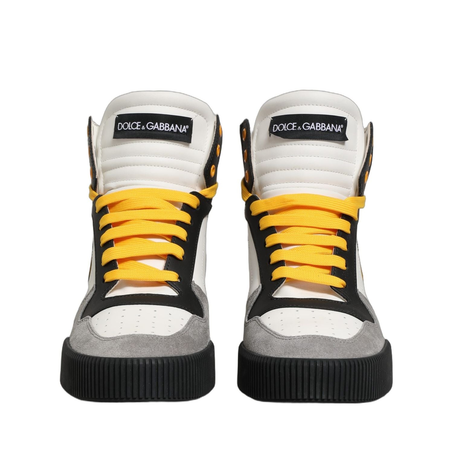 Dolce & Gabbana Multicolor Leather High Top Sneakers Shoes