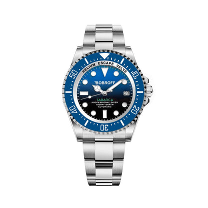 Bobroff Silver Stainless Steel Sport Watch