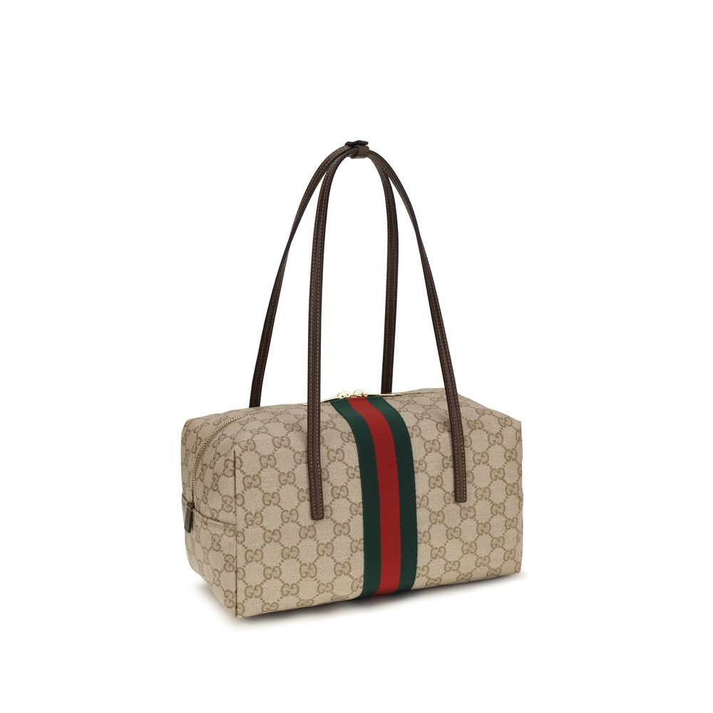 Gucci Beige Cotton Shoulder Bag