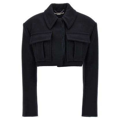 Stella McCartney Black Wool Full-Length Jacket