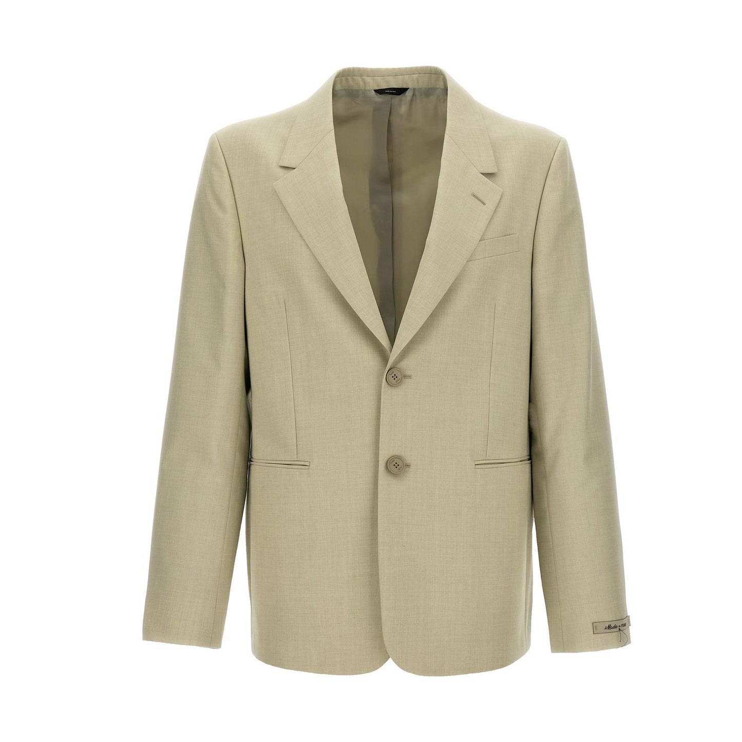 Fendi Beige Virgin Wool Blazer