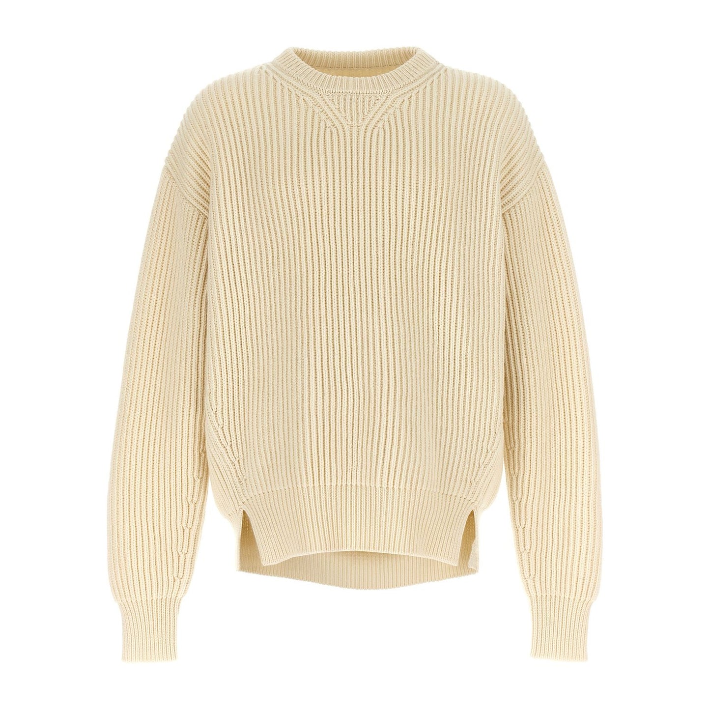 Jil Sander White Wool Cardigan