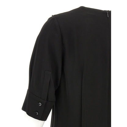 Sportmax Black Viscose Midi Dress