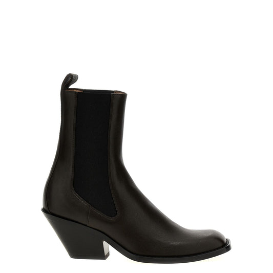 Khaite Brown Calfskin Chelsea Boots