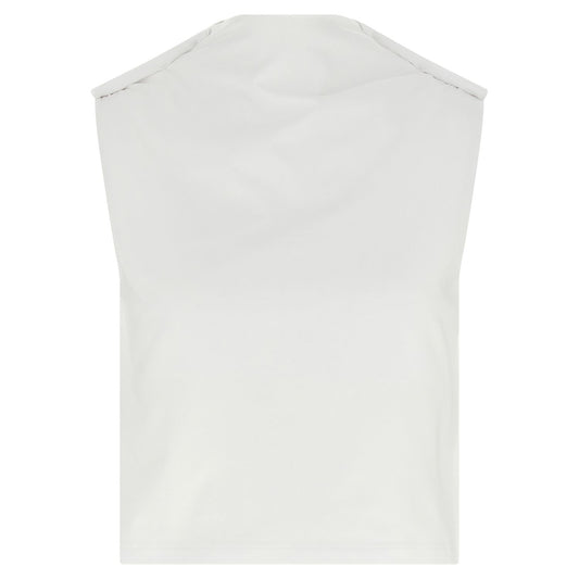 Armarium White Cotton Sleeveles T-Shirt