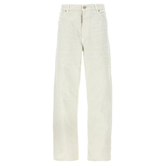 Balenciaga White Cotton Jeans Denim