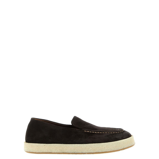 Marsell Brown Leather Slip-On Loafers