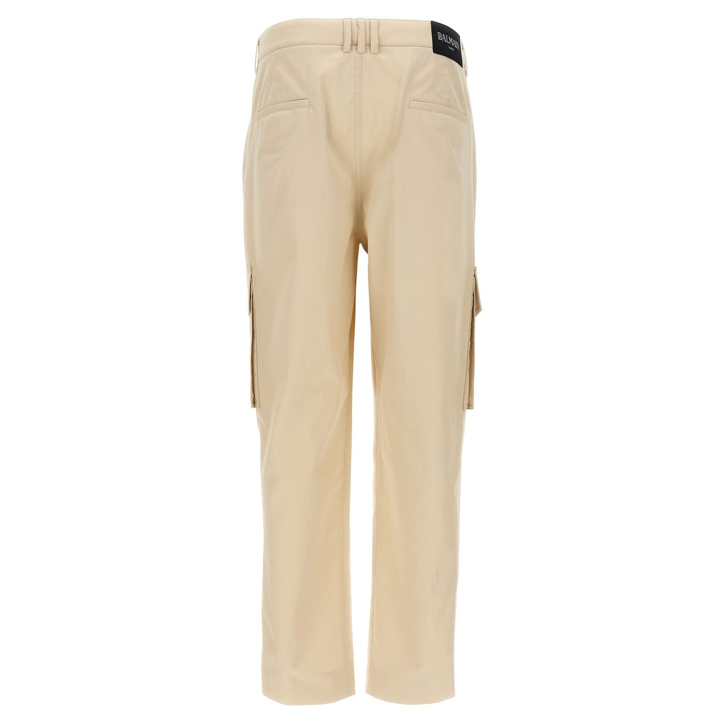 Balmain Beige Cotton Cargo Pants